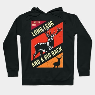 Live Free And Hunt Hard - Big Racks Matter - Funny Deer Buck Hunting Hoodie